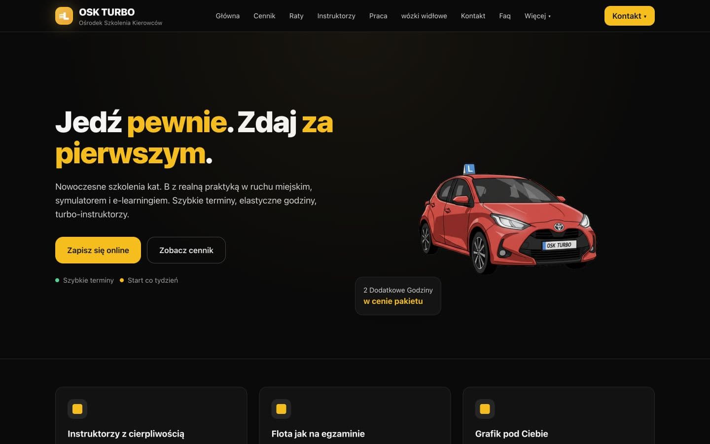 Strona internetowa OSK Turbo